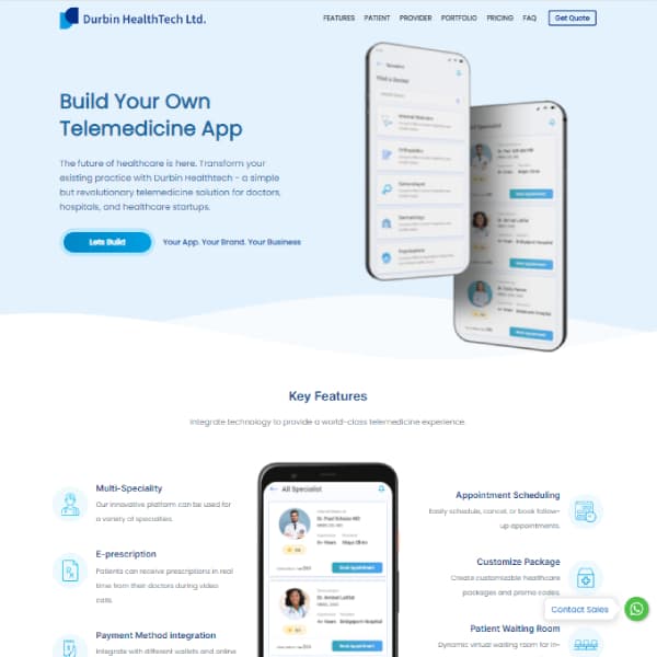 Durbin Healthtech Limited Website